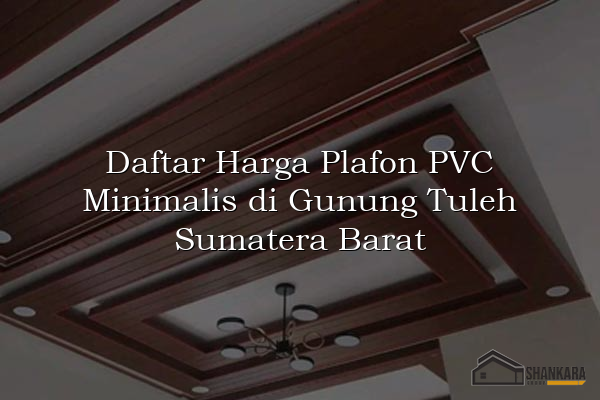 Daftar Harga Plafon PVC Minimalis di Gunung Tuleh Sumatera Barat