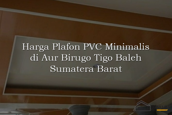 Harga Plafon PVC Minimalis di Aur Birugo Tigo Baleh Sumatera Barat