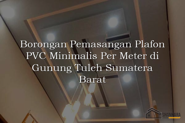 Borongan Pemasangan Plafon PVC Minimalis Per Meter di Gunung Tuleh Sumatera Barat