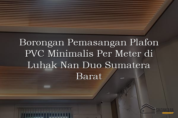 Borongan Pemasangan Plafon PVC Minimalis Per Meter di Luhak Nan Duo Sumatera Barat