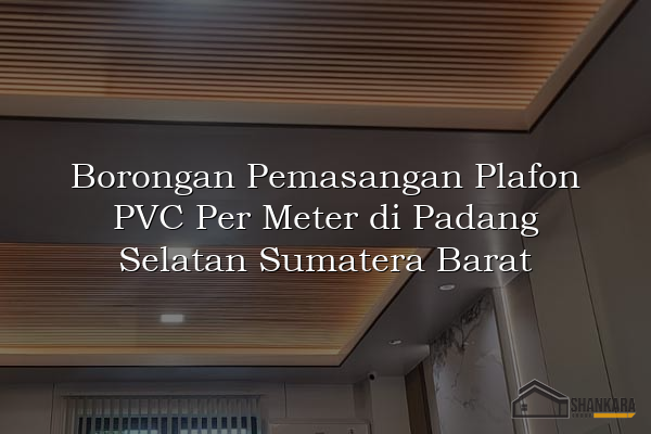 Borongan Pemasangan Plafon PVC Per Meter di Padang Selatan Sumatera Barat