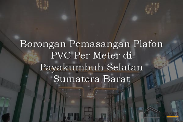 Borongan Pemasangan Plafon PVC Per Meter di Payakumbuh Selatan Sumatera Barat