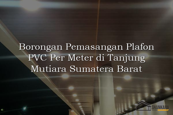 Borongan Pemasangan Plafon PVC Per Meter di Tanjung Mutiara Sumatera Barat