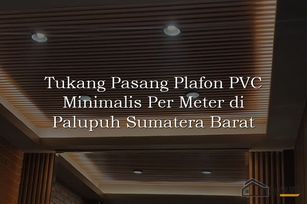 Tukang Pasang Plafon PVC Minimalis Per Meter di Palupuh Sumatera Barat