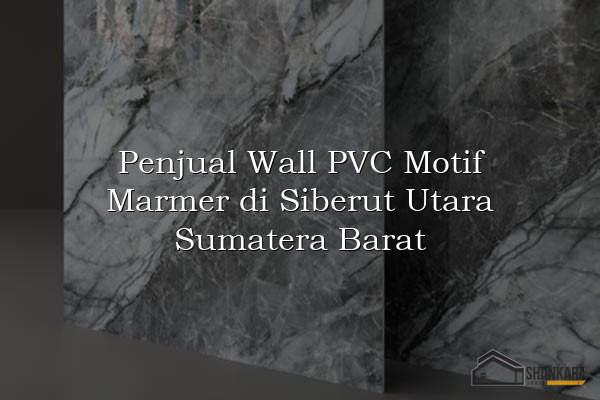 Penjual Wall PVC Motif Marmer di Siberut Utara Sumatera Barat