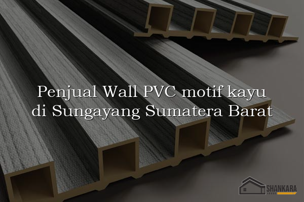 Penjual Wall PVC motif kayu di Sungayang Sumatera Barat